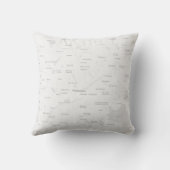 フィラデルフィパーソナライズされたアの地図 |薄い灰色 クッション (裏面)