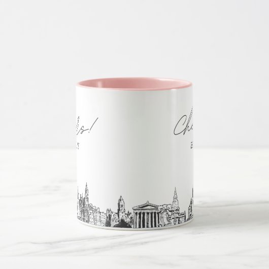 フィラデルフィパーソナライズされたア結婚のコーヒーマグ マグカップ (中央)