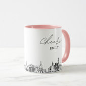 フィラデルフィパーソナライズされたア結婚のコーヒーマグ マグカップ (正面右)
