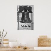 フィラデルフィ素晴らしアの白黒の鐘 ポスター (キッチン)