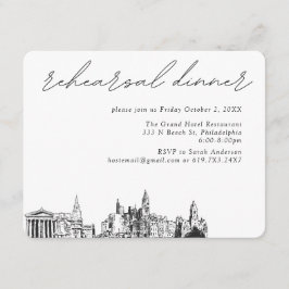 フィラデルフィ結婚アのリハエレガントーサルディナー エンクロージャーカード