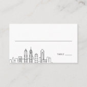 フィラデルフィ結婚アの |座席表の前面と背面 プレイスカード (正面)