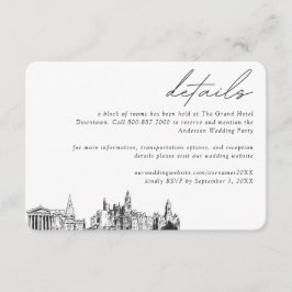 フィラデルフィ結婚アズホテルルームブロック詳細 エンクロージャーカード