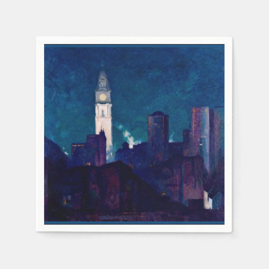 フィラデルフィ絵画アのヒュー・ブリッケンリッジ スタンダードカクテルナプキン (正面)