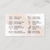 フィラーモダン命令アフターケアカード 名刺 (裏面)