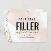 フィラーPostCardアフターケア指示 ポストカード (正面/裏面)