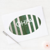 フィラ – サントリーニ 楕円形シール (封筒)