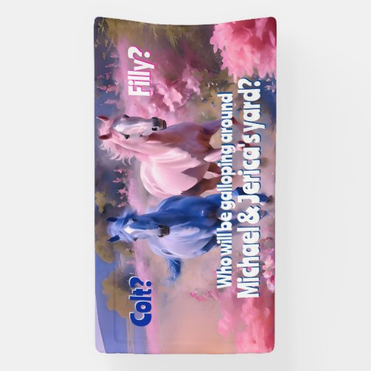 フィリかわいらしーまたは子馬ウェスタンスタイル 横断幕 (縦)