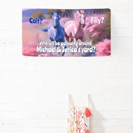 フィリかわいらしーまたは子馬ウェスタンスタイル 横断幕 (インサイチュ)