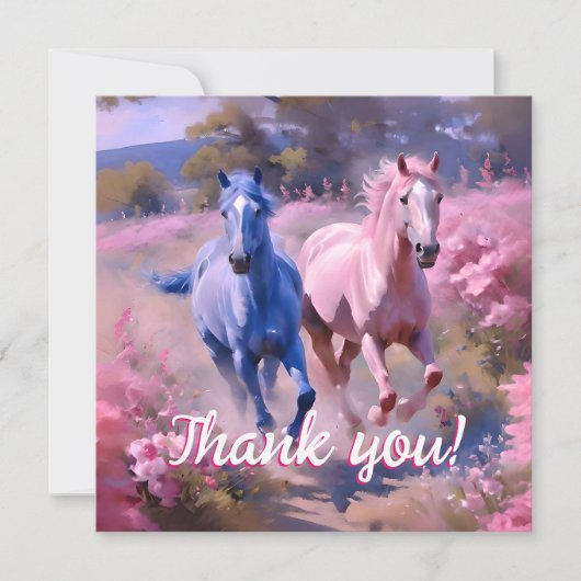 フィリかわいらしーまたは子馬 サンキューカード (正面)
