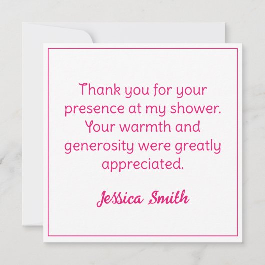 フィリかわいらしーまたは子馬 サンキューカード (裏面)