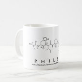 フィリアス・ペプチド名mug コーヒーマグカップ (正面左)