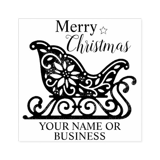 フィリエレガントグリーサンタスリパーソナライズされたー名 ラバースタンプ (インプリント)