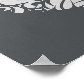 フィリエレガントグリー平和の鳩と微妙な平和のサイン ポスター (角)