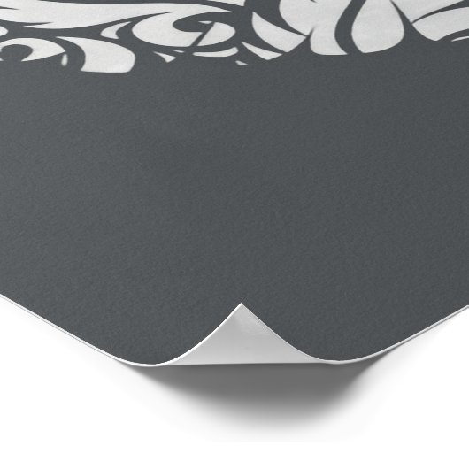 フィリエレガントグリー平和の鳩と微妙な平和のサイン ポスター (角)