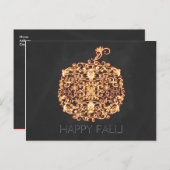 フィリグリーオレンジカボチャ白熱［赤熱］光を放つンオータム秋 ポストカード (正面/裏面)