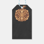 フィリグリーオレンジカボ白熱［赤熱］光を放つンプキンハローウィンパーティ ギフトタグ (裏面)