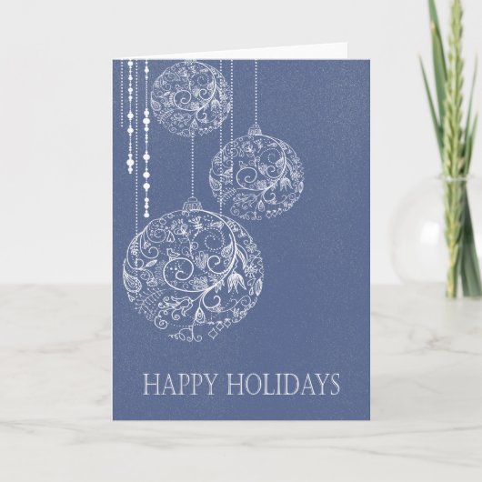 フィリグリーオーナメント- "ハッピーホリデー" シーズンカード (正面)