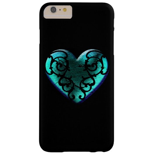 フィリグリーゴシックアイスブルーハート Case-Mate iPhoneケース (裏面)