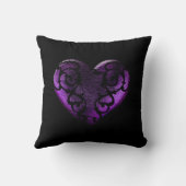 フィリグリーゴシックパープルハート クッション (裏面)