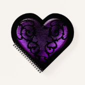 フィリグリーゴシックパープルハート ノートブック (正面)