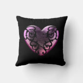 フィリグリーゴシックピンクハート装飾用クッション クッション (裏面)
