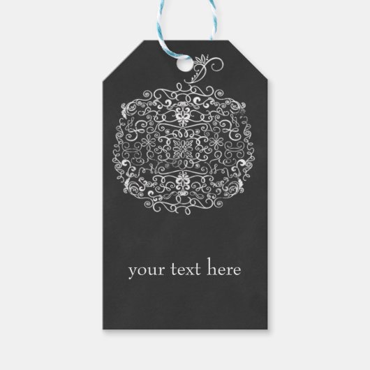 フィリグリーシャルボード秋パンプキンオータム秋パーティー ギフトタグ (正面)