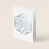 フィリグリーユダヤ星（ユダヤ教）メノラーハンヌカ 箔カード (正面)