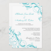 フィリグリー渦青キュラカオ 招待状 (正面/裏面)