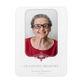 フィリグリー葬儀グレー装飾レース効果写真 マグネット