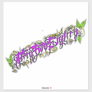 フィリグリー フォント Fifty Two Eighty シール