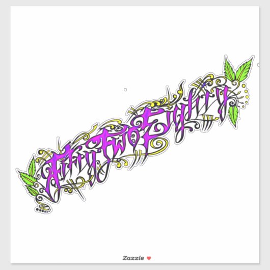 フィリグリー フォント Fifty Two Eighty シール (シート)