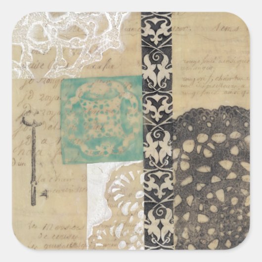 フィリグリー&鍵II スクエアシール (正面)