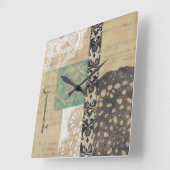 フィリグリー&鍵II スクエア壁時計 (傾斜)