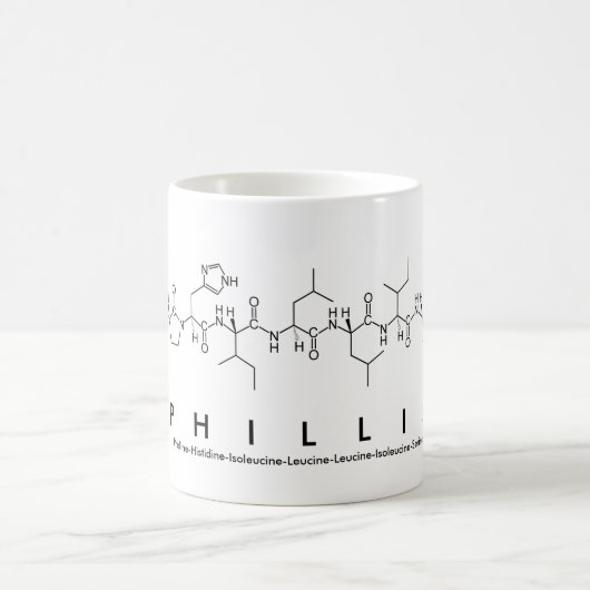 フィリスペプチド名mug コーヒーマグカップ (中央)