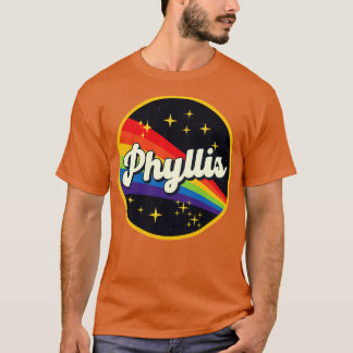 フィリスレインボーイン宇宙ヴィンテージスタイル Tシャツ