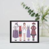 フィリス、20代アールデコ人形の紙 ポストカード (スタンド正面)