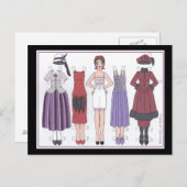 フィリス、20代アールデコ人形の紙 ポストカード (正面/裏面)