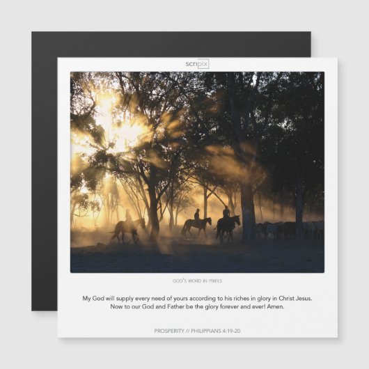 フィリッピアン4:19-20 PROVERISE SCRIPIXマグネットカード マグネット招待状 (正面/裏面)