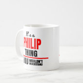 フィリップお前が名前を知らないこと コーヒーマグカップ (正面左)