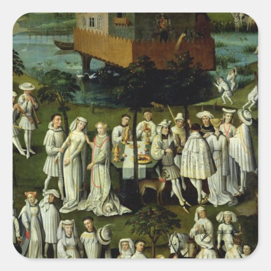 フィリップの宮廷での愛の園 スクエアシール (正面)