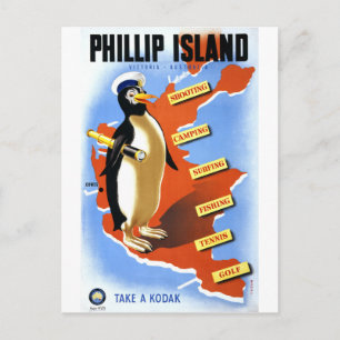 フィリップアイランドVictoria Australia Vintage Poster ポストカード