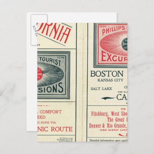 フィリップス文字エクスカーションの観光客ページ ポストカード (正面/裏面)