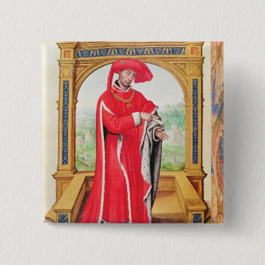 フィリップバーガンディのよい公爵 缶バッジ (正面)