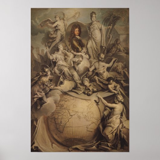 フィリップ2世のオルレアン公の寓話, 1718 ポスター (正面)