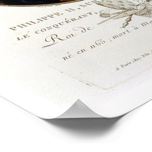 フィリップ2世のポートレートでフォールの王オーガスタスと呼ばれる ポスター (角)