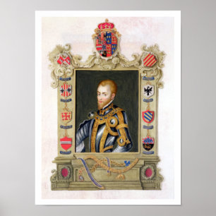 フィリップ2世スペイン王のポートレート(1527年~98年) ポスター