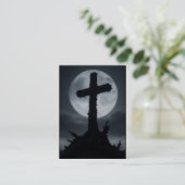 フィリップ2:8-11 KJVカード – デスリークロス 名刺 (スタンド正面)