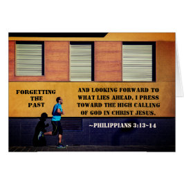 フィリップ3:13-14の忘れ過去カード