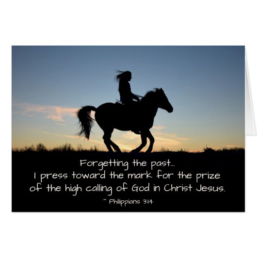 フィリップ3:13-14の忘れ過去、カード (正面横)